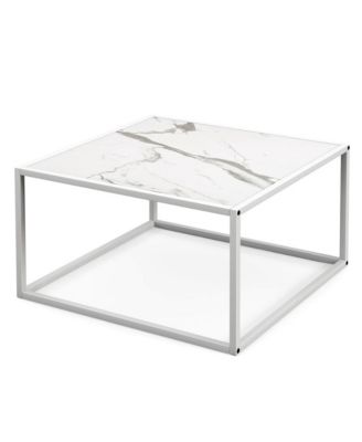 Coffee Table Modern Rectangular Coffee Table Metal Frame