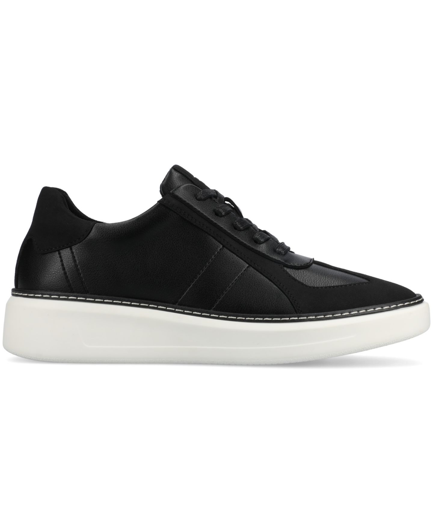 Мужские кроссовки Vance Co. Berlin Comfort Lace Up Low Top Flexible Court, цвет: Чёрный — фото 2
