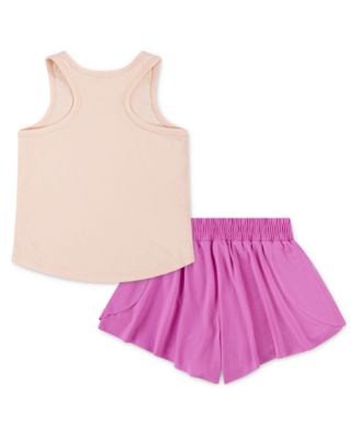Little Girls Wild Flower Tank and Shorts Set