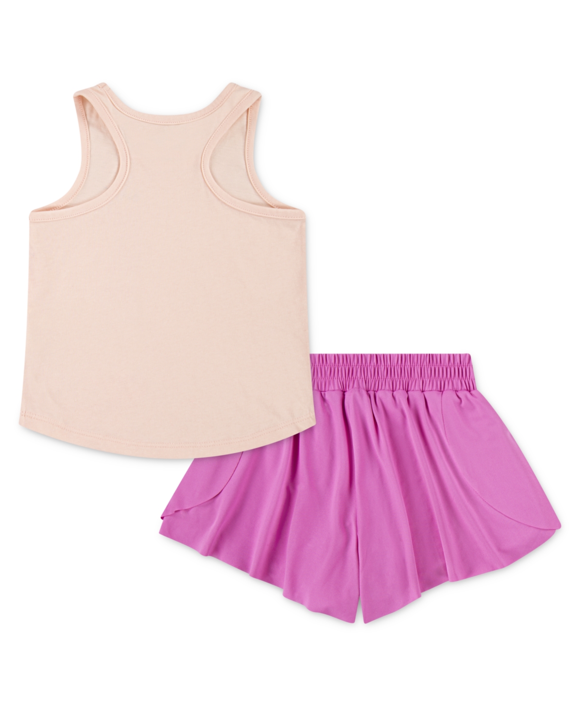 Nike Little Girls Wild Flower Tank And Shorts Set In Playful Pink