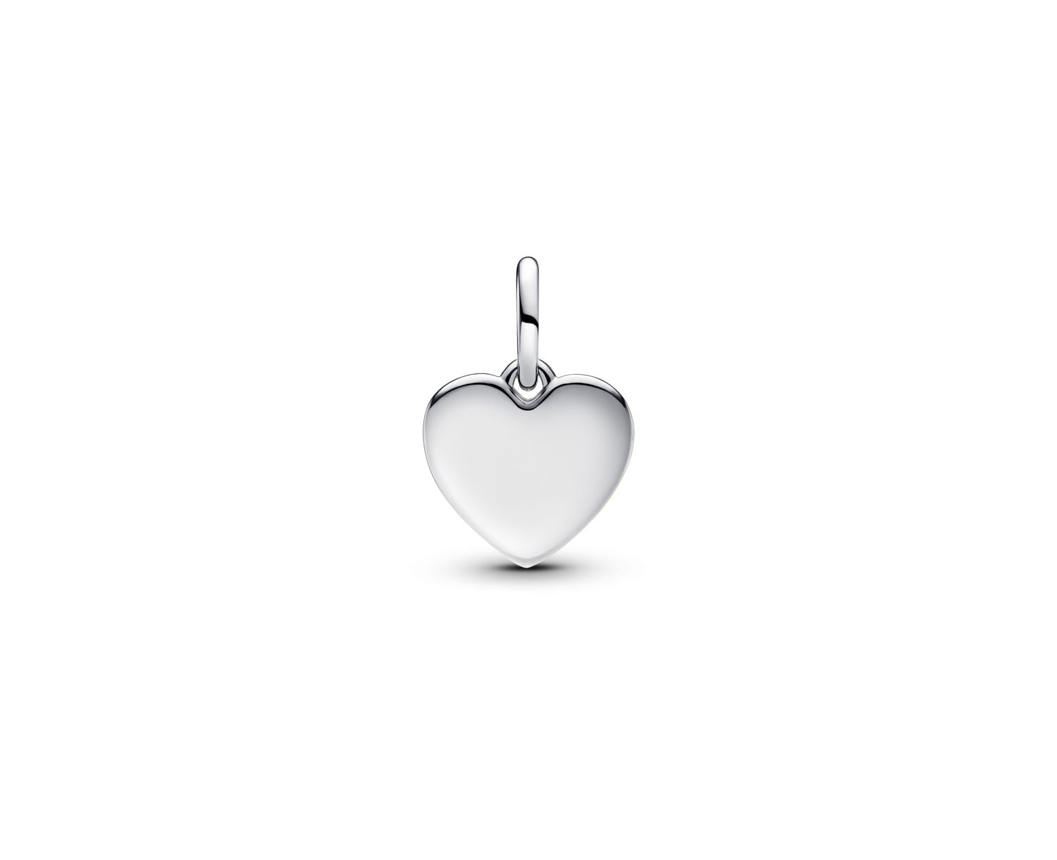 Sterling Silver Engravable Love Heart Dangle Charms
