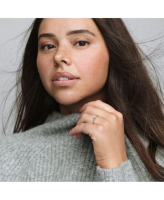 Sterling Silver Clear Heart Solitaire Ring