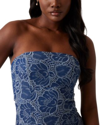 Women's Maisy Embroidered Lace Strapless Dress