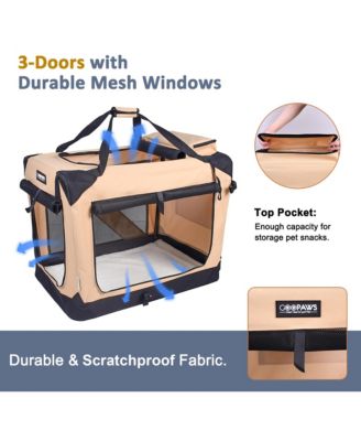 Soft Pet Crate: 30" - Beige