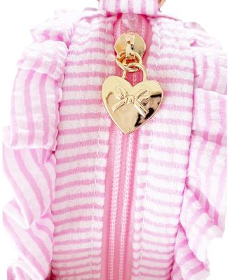 Girls Heart Purse in Pink Seersucker