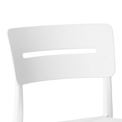 Modern 5-Piece Resin Patio Dining Table Set with Stackable Patio Dining Chairs