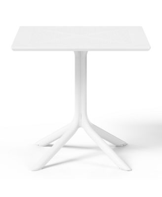 Modern 5-Piece Resin Patio Dining Table Set with Stackable Patio Dining Chairs