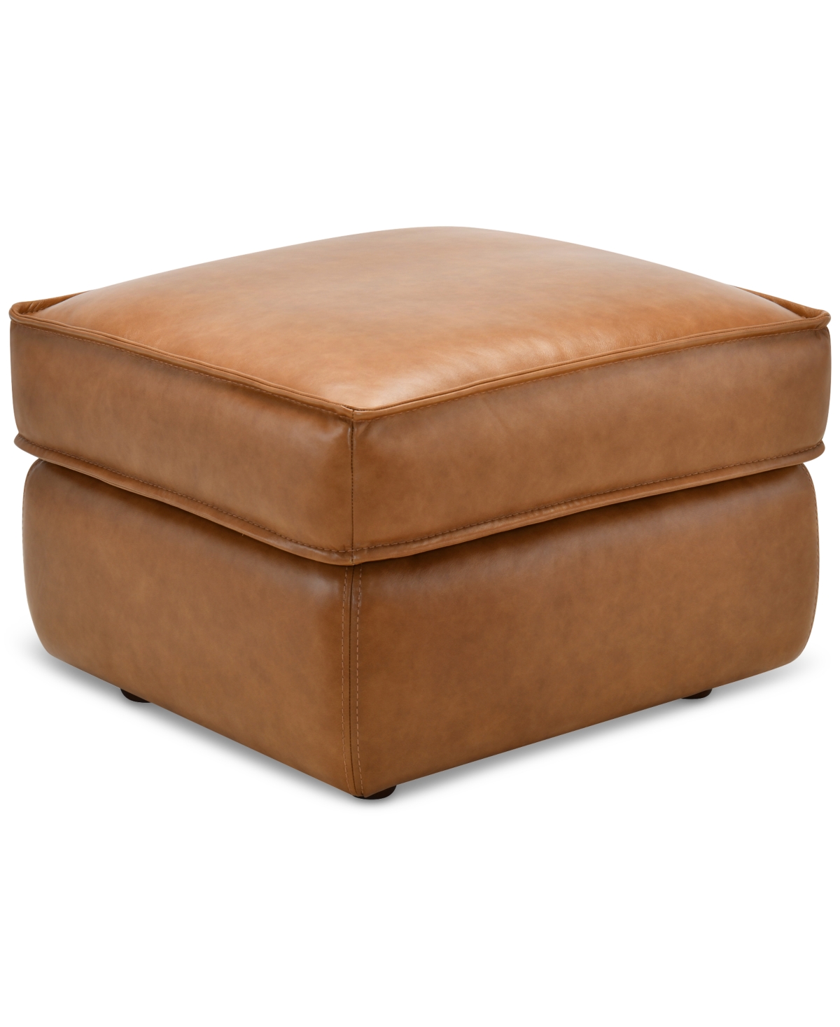 Macy's Glympton 26" Leather Ottoman, Exclusively At