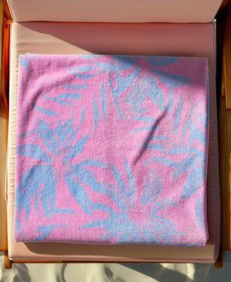 Palm Bliss Cotton Beach Towel, 36" x 72"