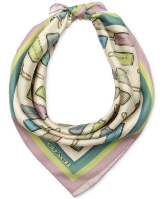 COACH - Hang Tag Printed Silk Bandana Scarf