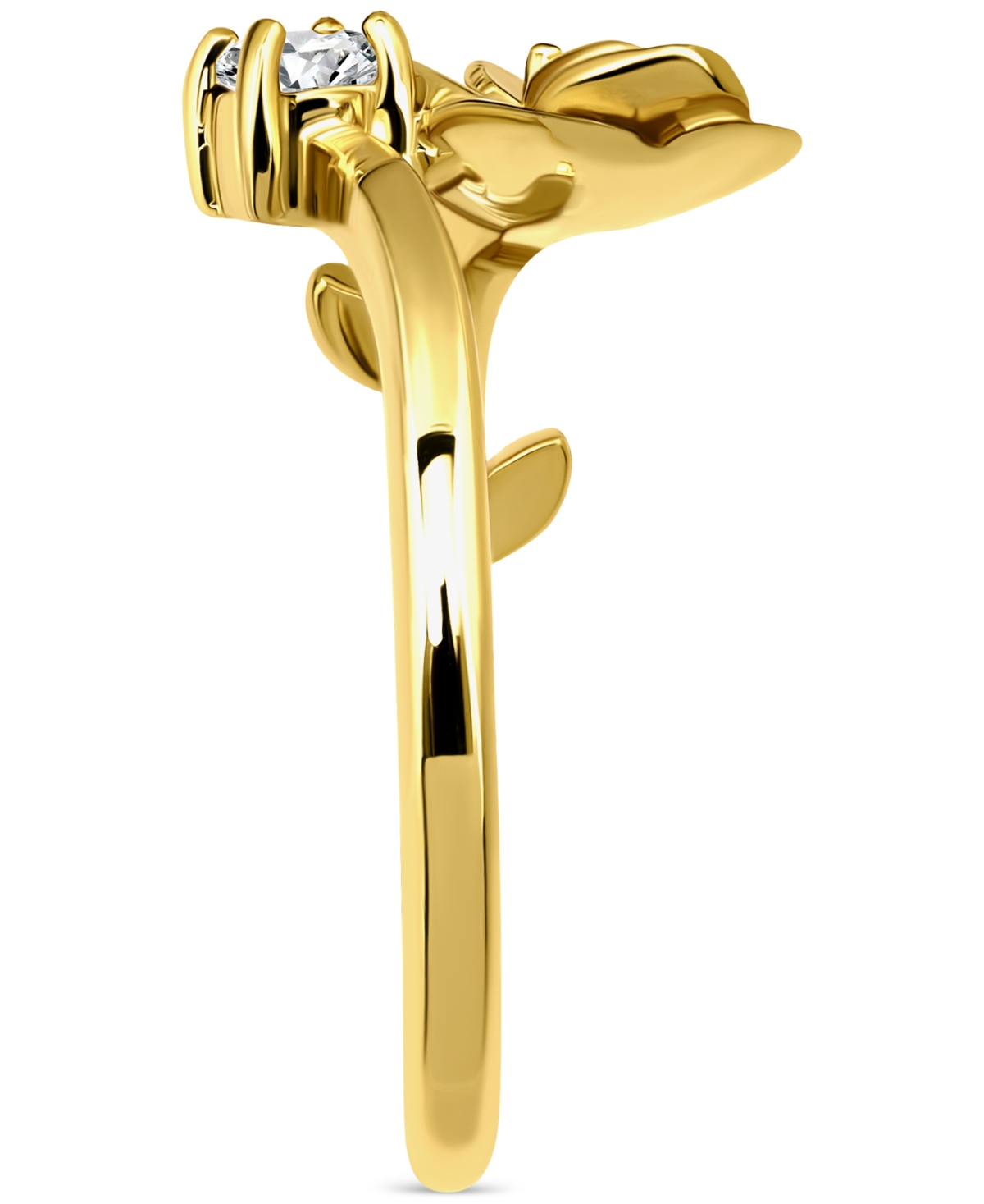 Giani Bernini Cubic Zirconia Rose Adjustable Toe Ring In 18k Gold-plated Sterling Silver (also In Sterling Silver) In Gold