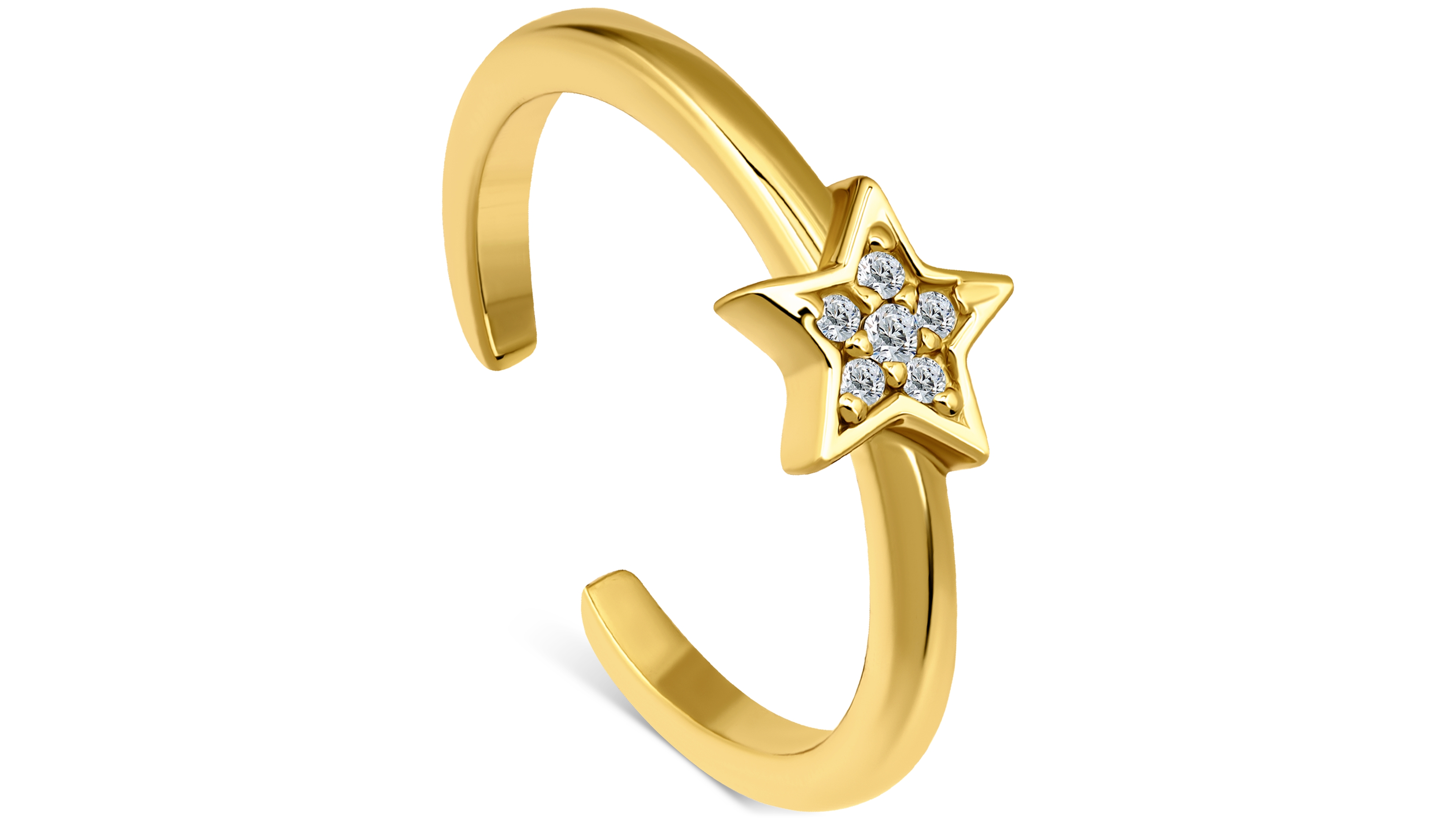 Giani Bernini Pave Cubic Zirconia Star Adjustable Toe Ring, Exclusively at Macy's