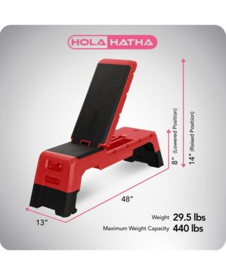 Multifunctional Fitness Aerobic Deck with Storage Compartment, Red