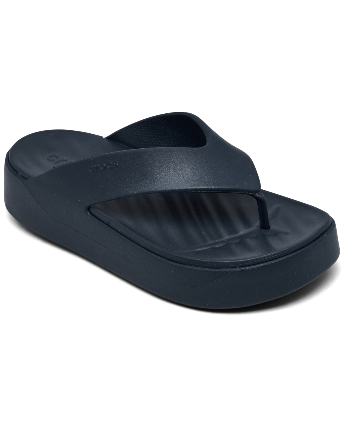Crocs Women's Getaway Platform Casual Flip-flop Sandals From Finish Line In Navy