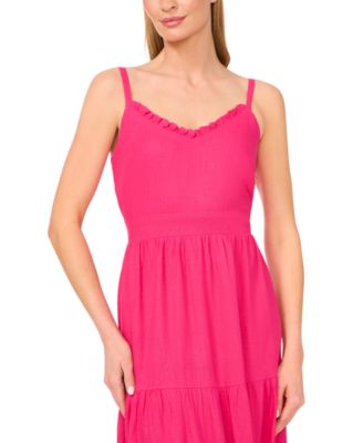 Women's V-Neck Sleeveless Tiered Maxi Dress