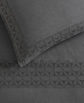 Pure Hotel Eyelet 3-Pc. Duvet Cover Set, King