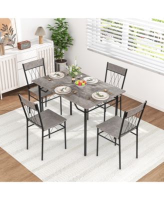 5-Piece Dining Table Set for 4 with Kitchen Table and 4 Dining Chairs