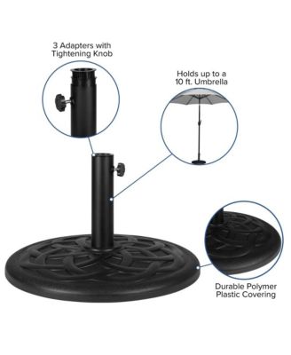 30 Lb. Universal Cement Patio Umbrella Base With Weatherproof Polymer Coating