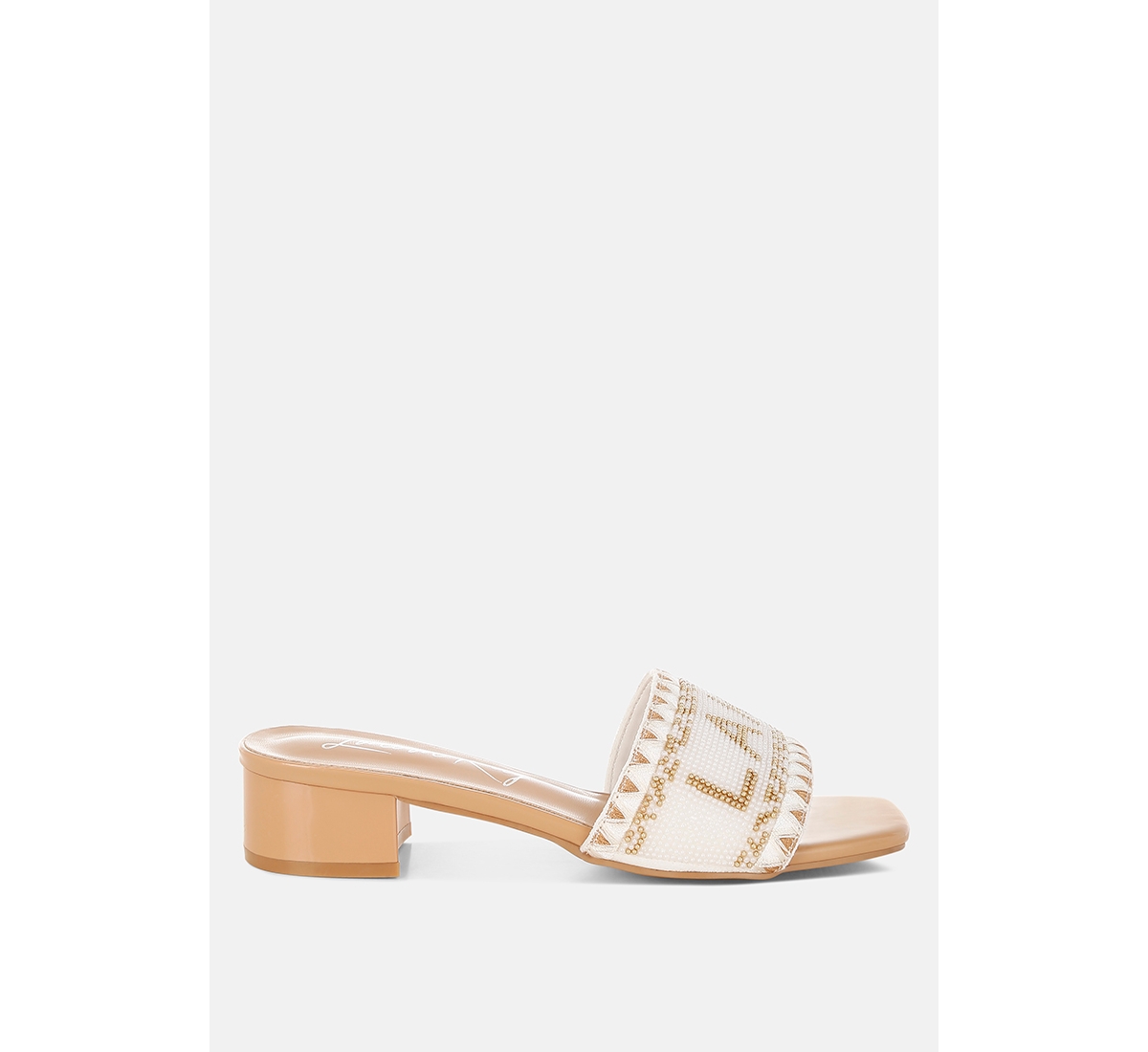 Vacay Babe Lake Como Beaded Slip-On Heels - Blue