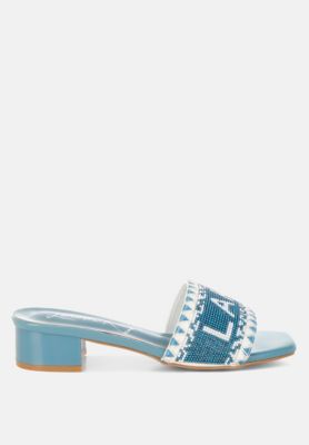Vacay Babe Lake Como Beaded Slip-On Heels
