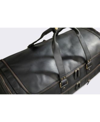 100% Full Grain Leather Duffel Bag - Only Duffel You will Need