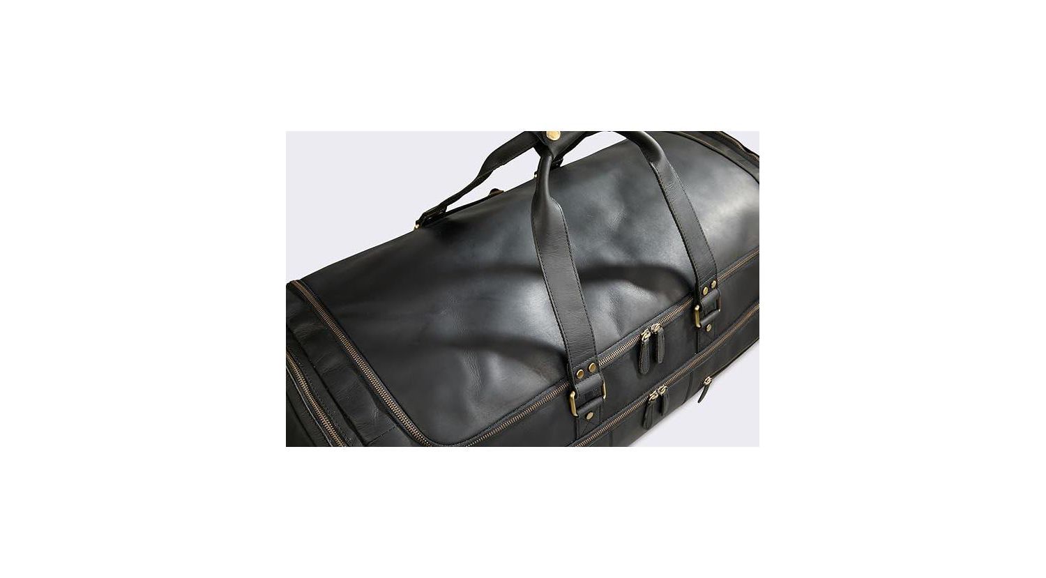 100% Full Grain Leather Duffel Bag - Only Duffel You will Need