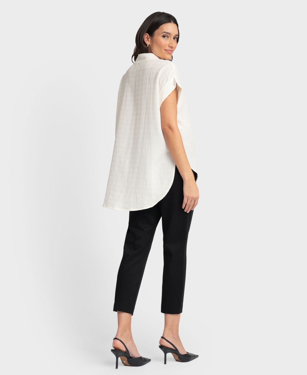 SERAPHINE WOMEN'S MATERNITY TEXTURED BLOUSE TOP 