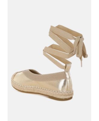 Zayal Metallic Detachable Lace Espadrilles