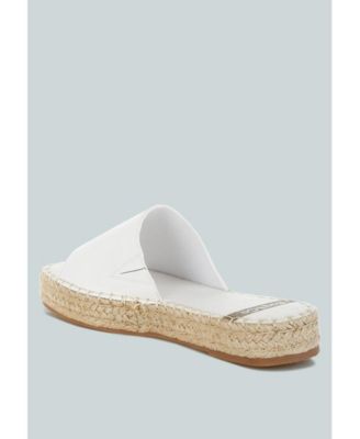 Scalar Genuine Soft Leather Espadrille Flatforms