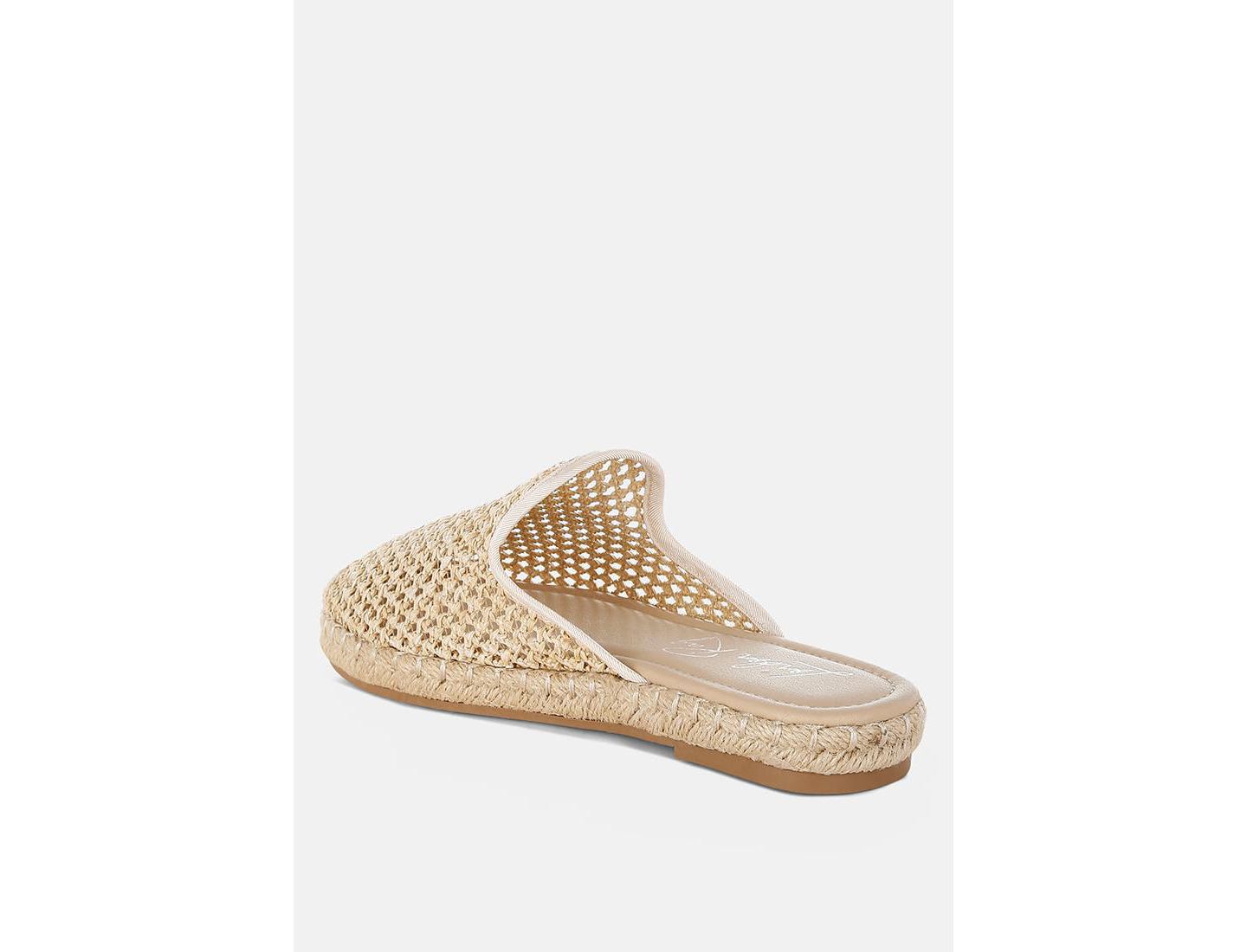 Женские сабо London Rag Nongai Raffia Espadrilles Mules, цвет: Бежевый — фото 3