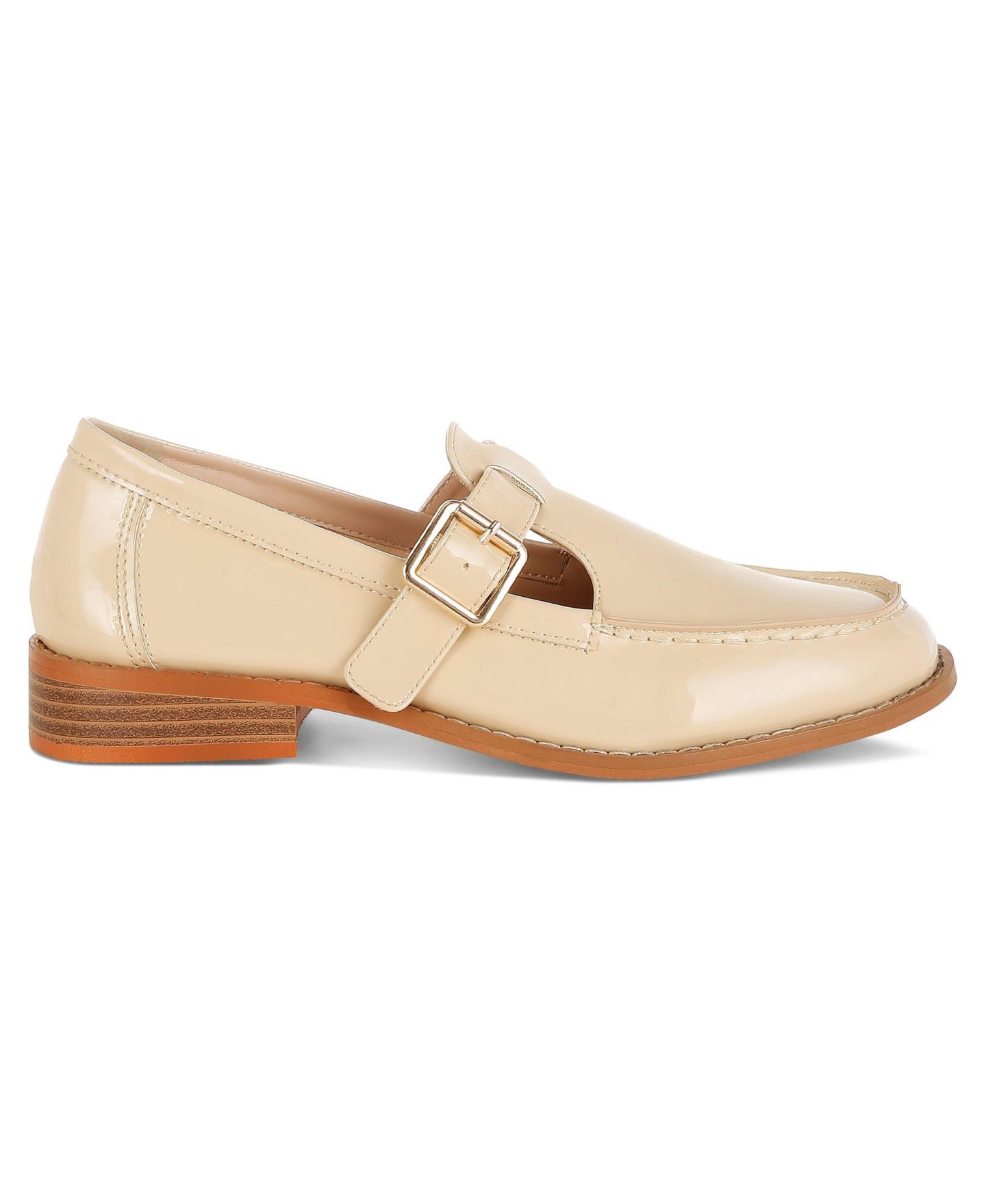 Женские туфли Rag & Co Swenson Patent Pleather Mary Jane, цвет: Бежевый лаковый — фото 1