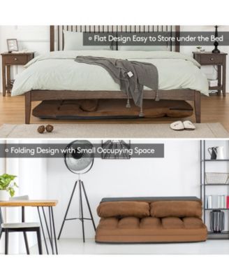 48" x 44.5" x 23" 6-Position Foldable Floor Sofa Bed with Detachable Cloth Cover