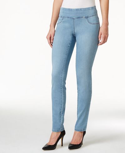 Style & Co. Curvy-Fit Pull-On Beachwood Wash Jeggings, Only at Macy's ...