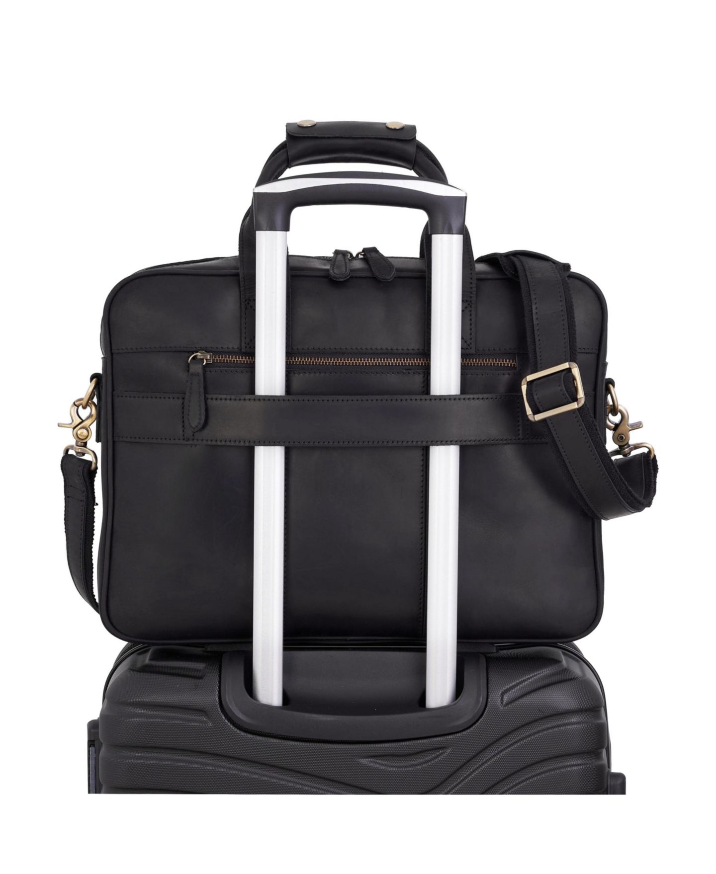 Сумка Luxorro Slim Leather Briefcase - Sleek and Elegant - Perfect for Daily Usage, цвет: Чёрный — фото 10