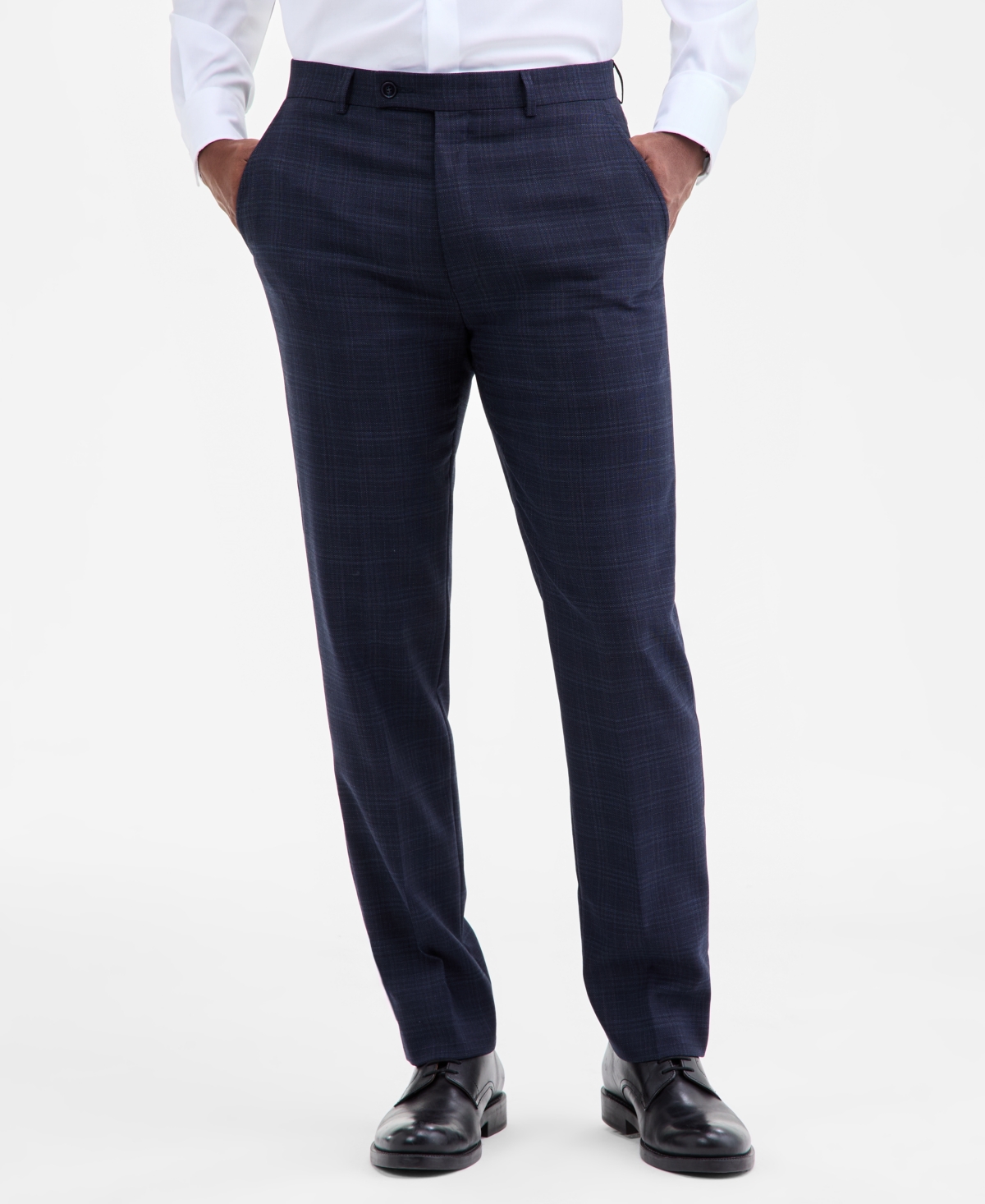 Calvin Klein Men's Slim-fit Wool-blend Suit Pants In Blue