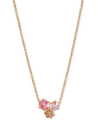 Cubic Zirconia Trio Pendant Necklace & Stud Earrings, 16" + 2" extender