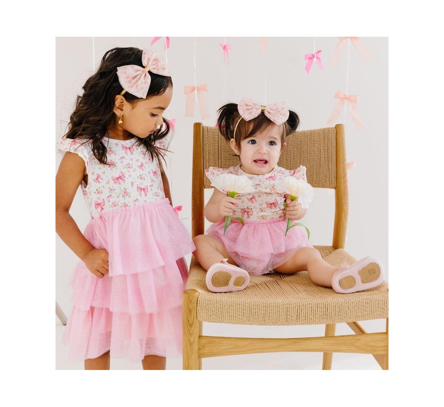 Аксессуары для волос Sweet Wink Ditsy Floral Tulle Bow Headband для девочек, цвет: Разноцветный — фото 5