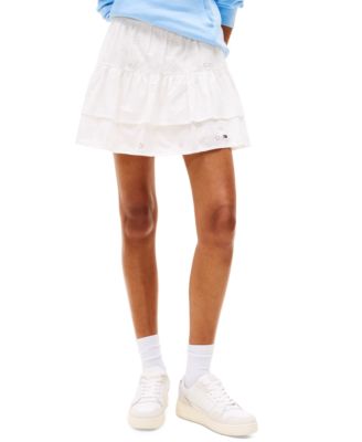 Women's Cotton Embroidered Mini Skirt