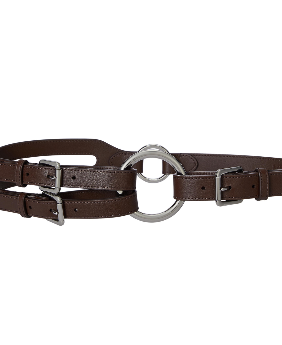 Ralph Lauren Tri-strap O-ring Leather Belt