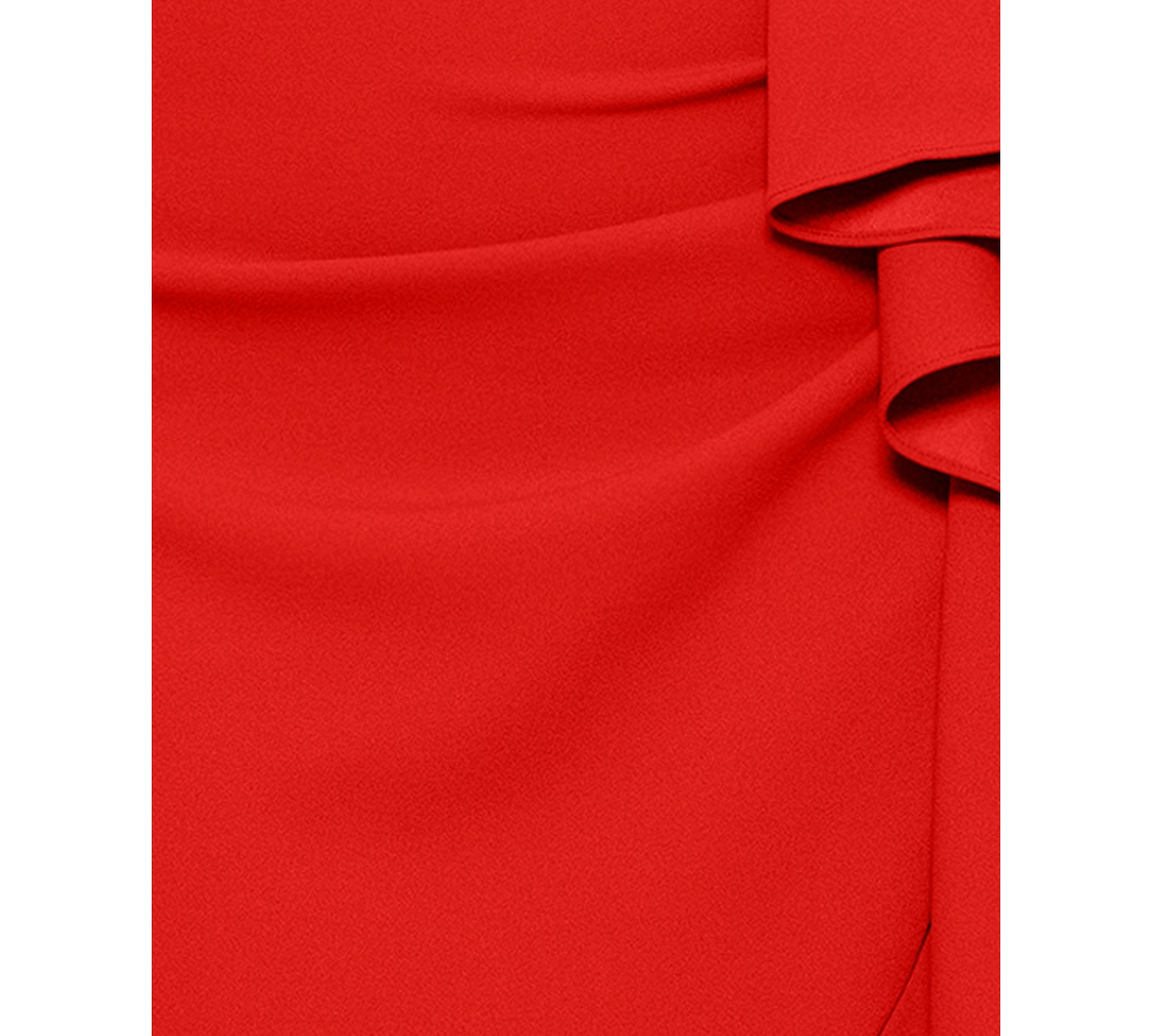 Betsy & Adam Petite Ruffled High-low Sleeveless Gown In Red
