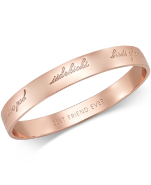UPC 098686418783 product image for kate spade new york Rose Gold-Tone Bridesmaid Bangle Bracelet | upcitemdb.com