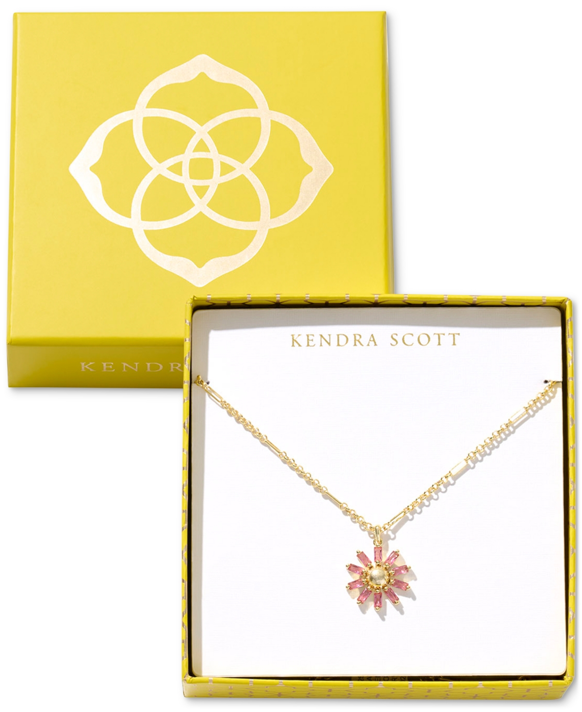 Kendra Scott Macy's Flower Show Madison Daisy Necklace, Exclusively At Macy's In Gold Azalea Opalite Crystal