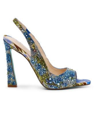 Women's Mina Rhinestone Peep Toe Evening Sandals