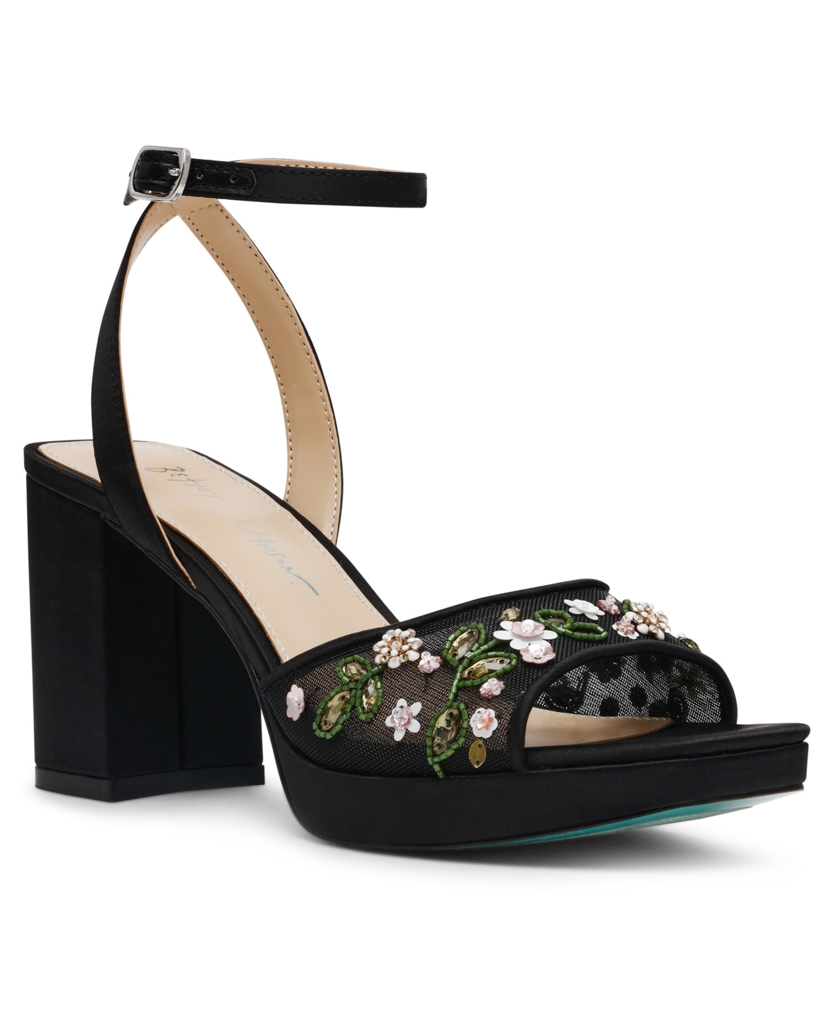 Betsey Johnson Kirra Ankle Strap Sandal In Black