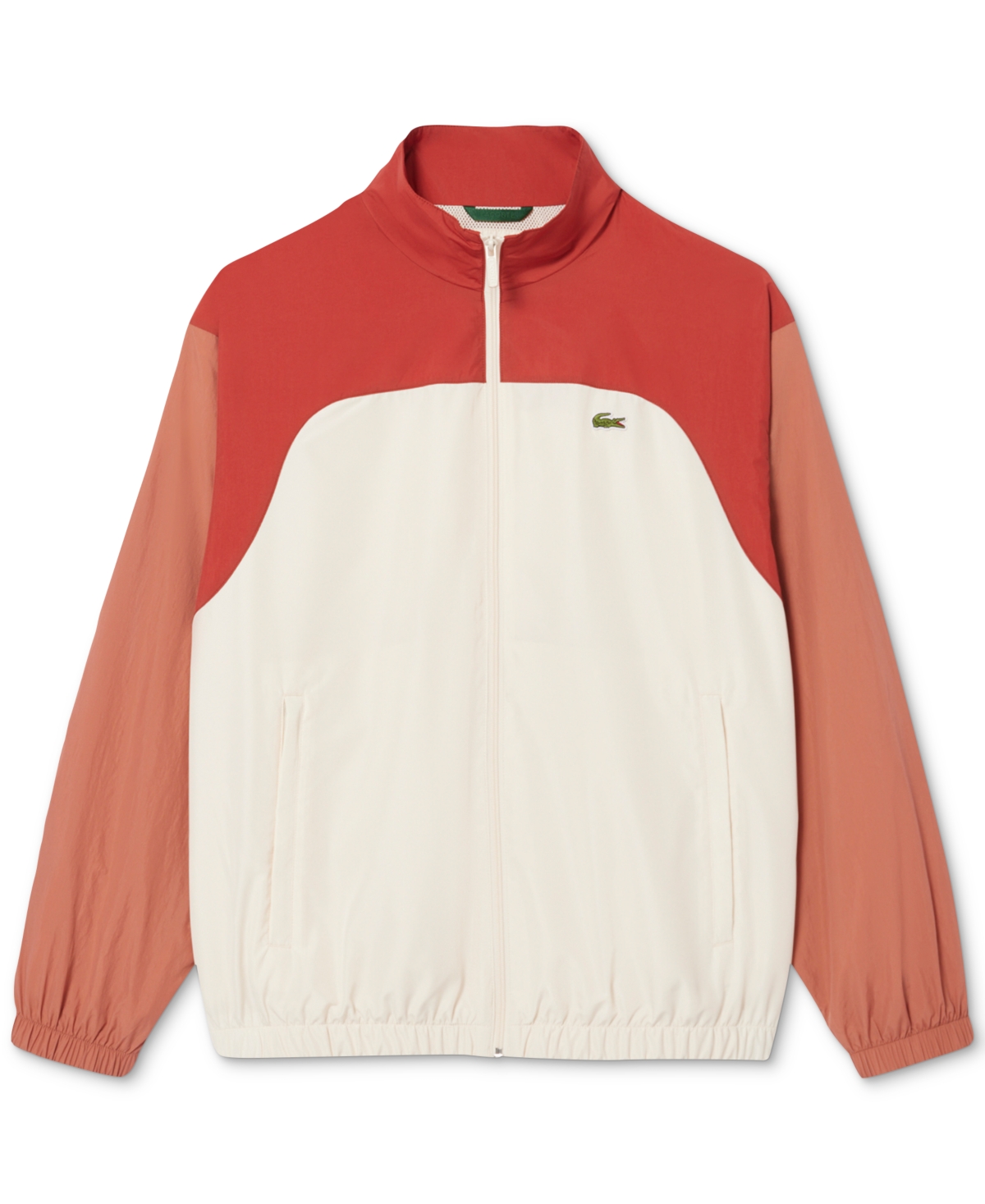 Lacoste Men's Relaxed-fit Colorblocked Logo Jacket In Red