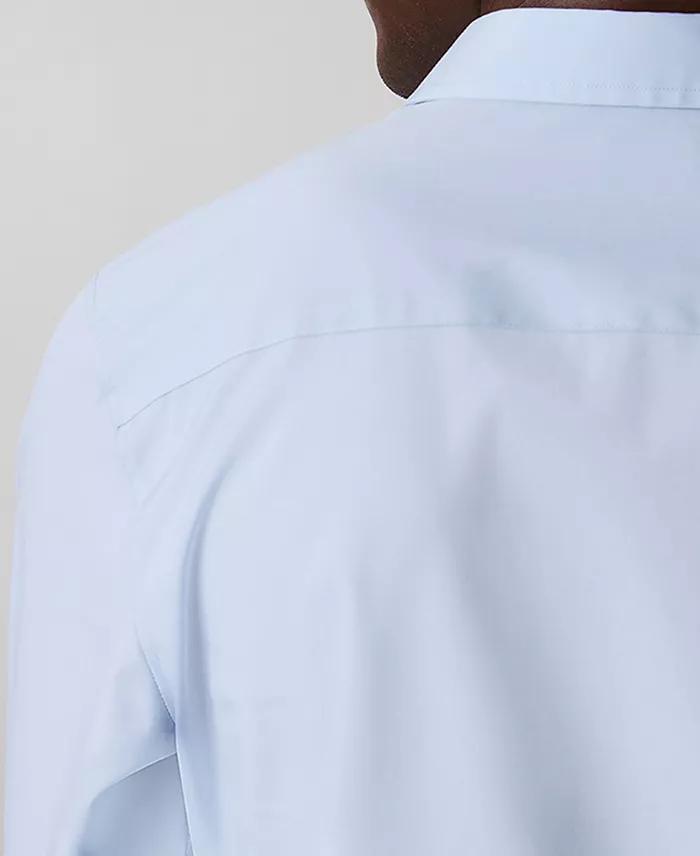 Men's Slim-Fit Supima Stretch Long-Sleeve Button-Front Shirt - thumbnail 9