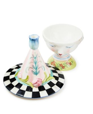 Rosy Meadow Lady Tulip Lidded Vase