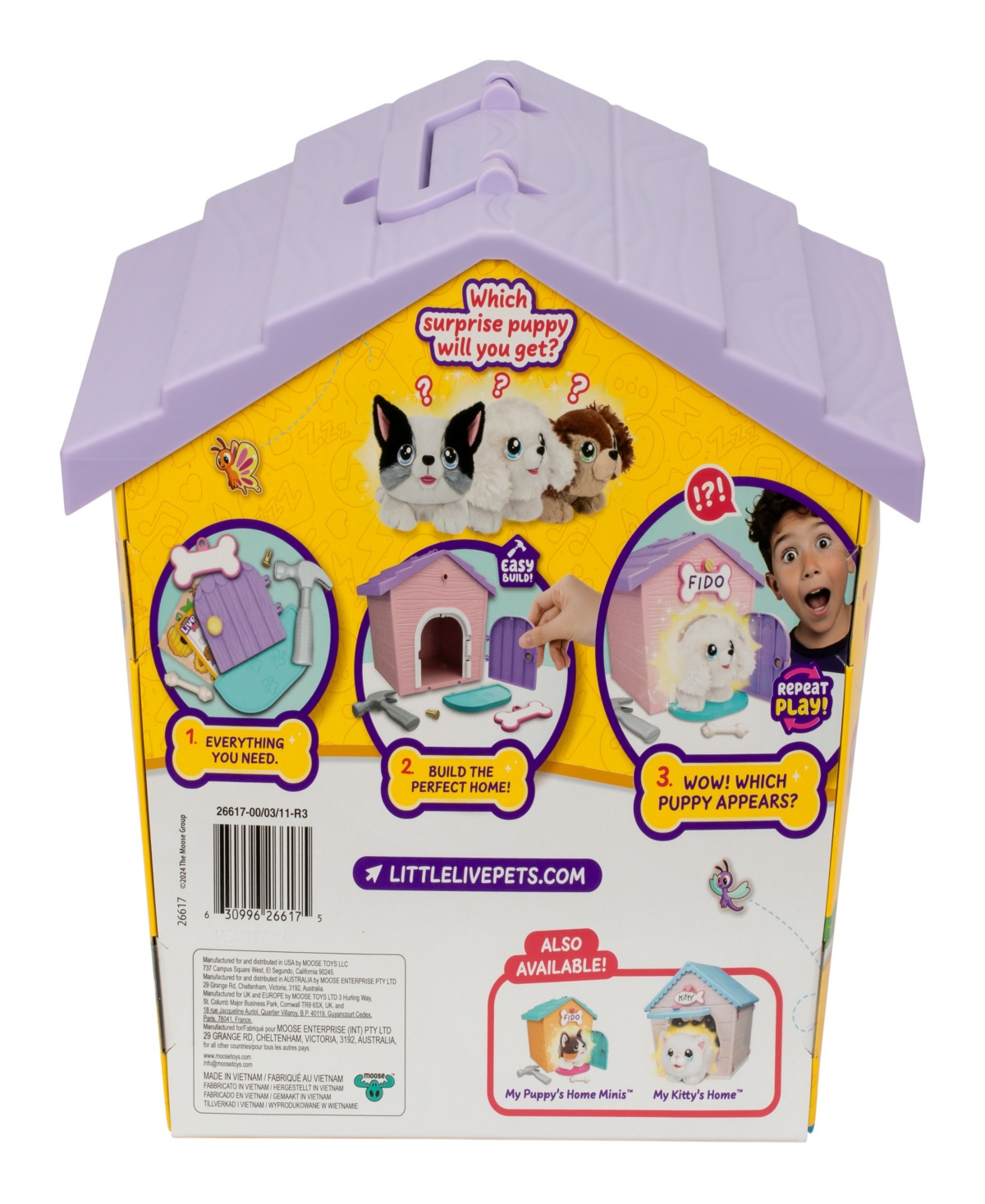 Little Live Pets My Puppy's Home Mini Playset In Pink
