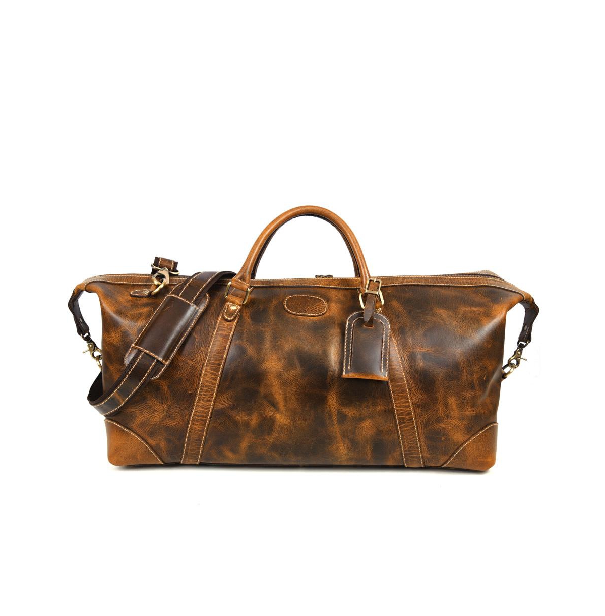 20 Inch Eclipse Leather Duffle Bag with Leather Wallet