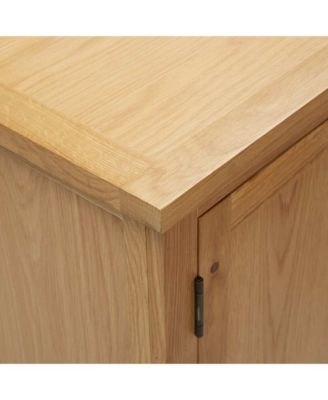 Cupboard 17.7"x12.6"x33.5" Solid Oak Wood